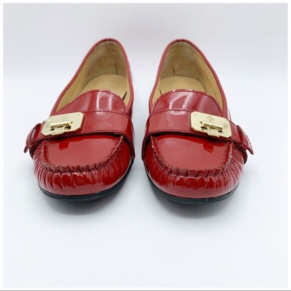 Cole Haan Tali Lock Red Patent Leather Flats 8.5 Narrow - Picture 5 of 14